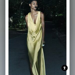 Zara ZW Collection Satin Flowy Dress